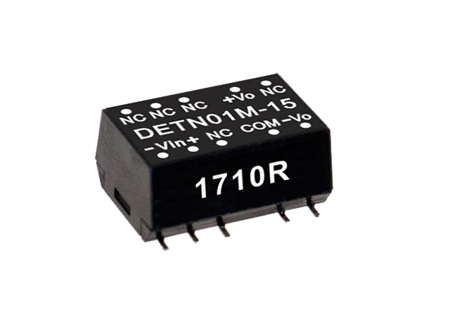 Conversor DC-DC SMD no regulado 1W DETN01 - 21.6 a 26.4VDC - ±12V