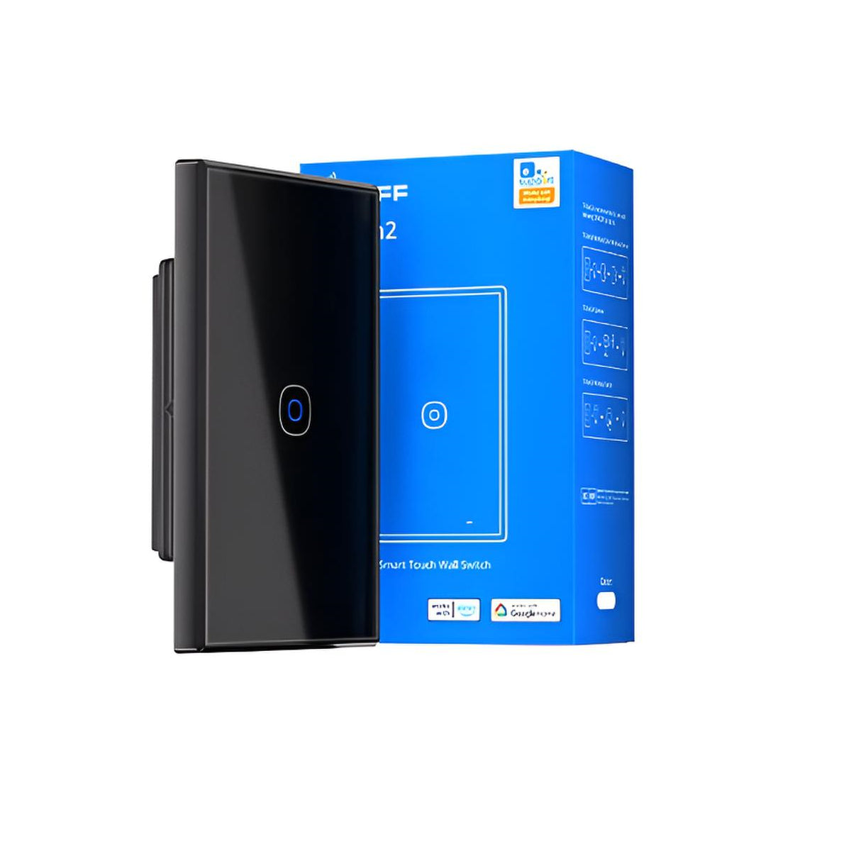 Conmutador mural inalámbrico Sonoff TX Segunda Generación de 1 vía compatible con Matter en tono negro