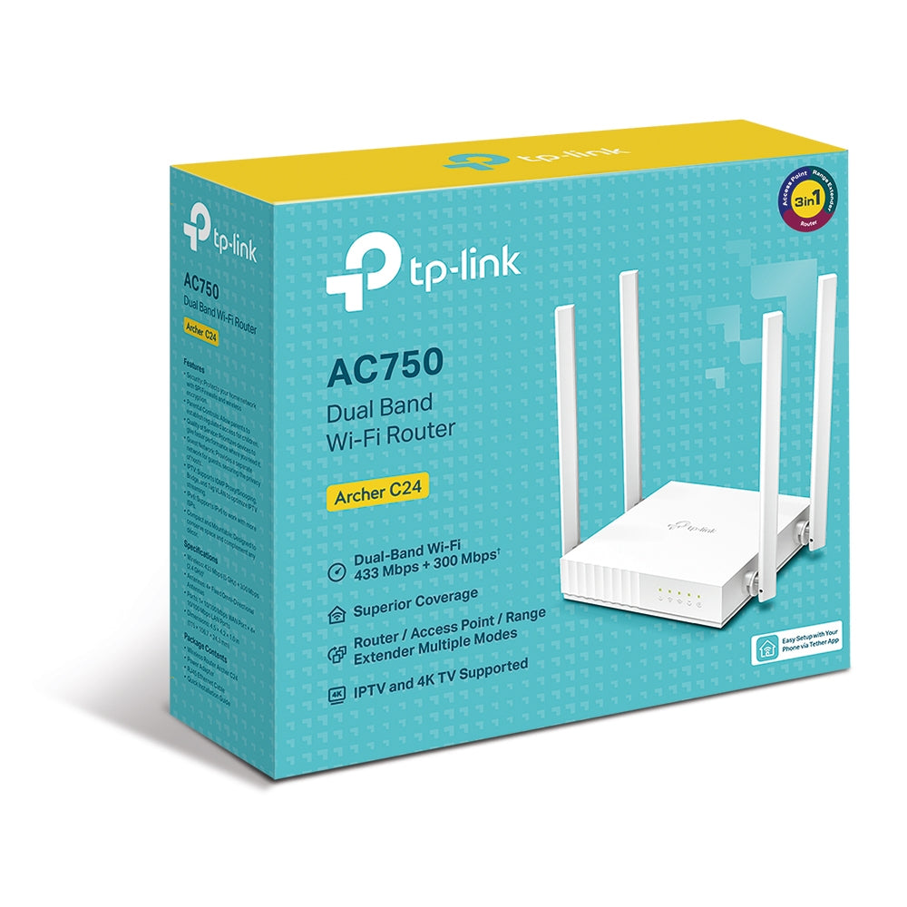 TP-LINK Archer C24 Router WiFi5 AC750 DualBand