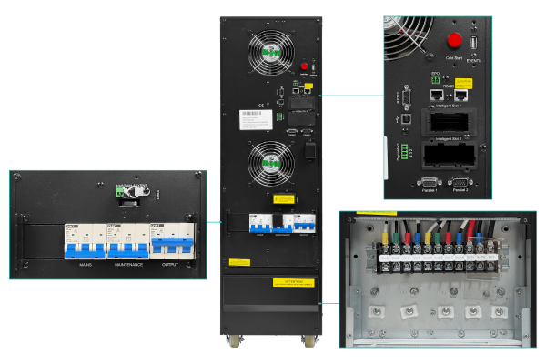 T10KVA ENERSAFE Trifásica 10KVA 10kW 0ms 20x9AH SAI Torre Online