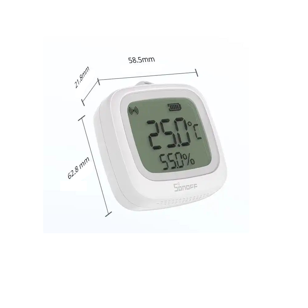 Detector de Temperatura y Humedad con Protocolo Zigbee Clasificación IP65 Pantalla Integrada – Sonoff SNZB-02WD