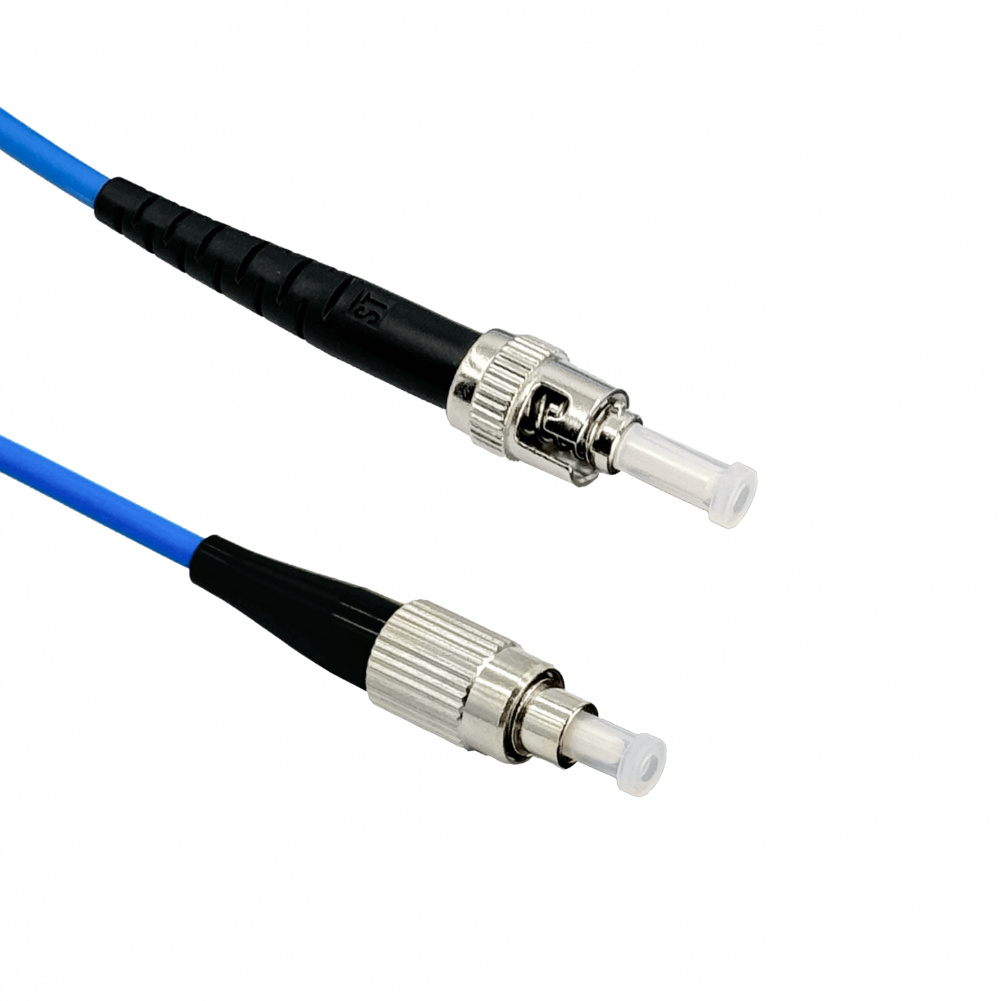 JBSTF3. Latiguillo de fibra óptica monomodo simplex ST-FC blindado LSZH de 3 metros, cable de 3,0 mm 9/125 µm