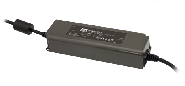 Adaptador AC-DC a prueba de humedad enchufe Europa-USA 120W OWA-120 - EU - Europa - 24V