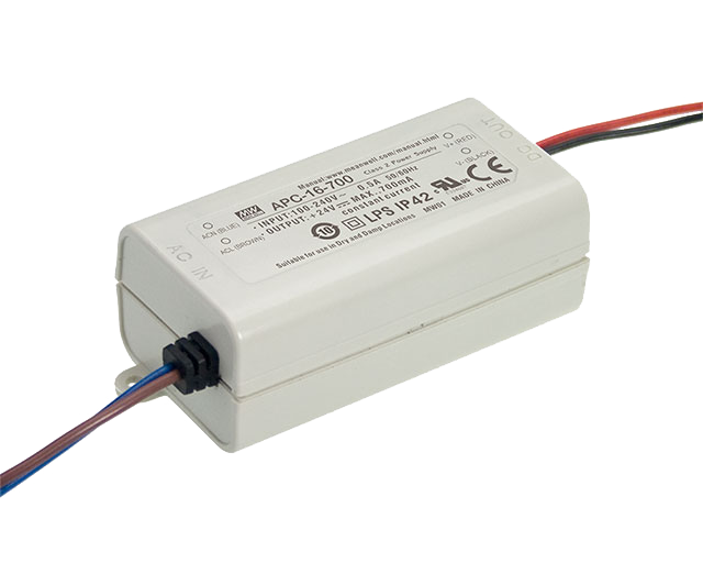 Driver LED plástico corriente 16W APC-16 - 700mA (comúnmente usado)