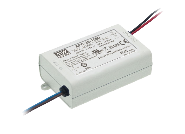 Driver LED plástico corriente 35W APC-35 - 350mA (comúnmente usado)