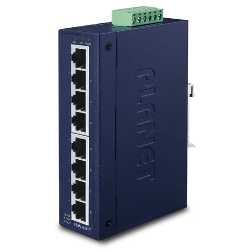 Switch Fast Ethernet Industrial 10/100TX de 8 Puertos (Temperatura de Funcionamiento de -40 a 75 Grados C)