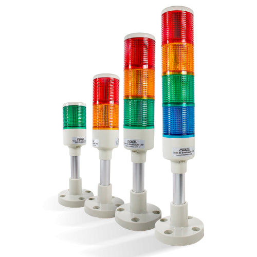 Torre de señalización LED con varilla serie T45 - 1 - Verde