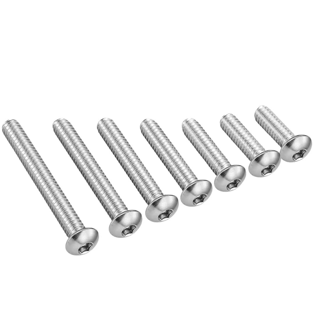 Tornillo de cabeza hexagonal hueca M3X8 mm tipo botón (Lote 100 piezas)