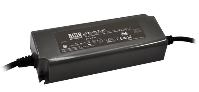 Adaptador AC-DC a prueba de humedad enchufe Europa-USA 90W OWA-90 - US - Americano - 54V