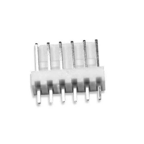 Acoplador polarizado con núcleo macho de 6 vías alineadas a 2,54mm