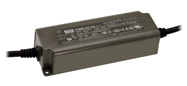 Driver LED plástico voltaje flicker IP67 PFC 40W PWM-40 - 48V