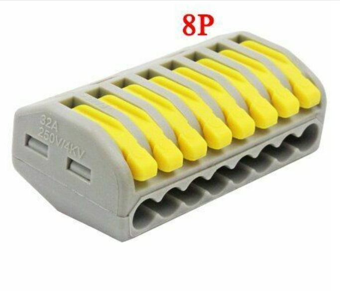 Conector 8 pines de unión tipo WAGO 32A