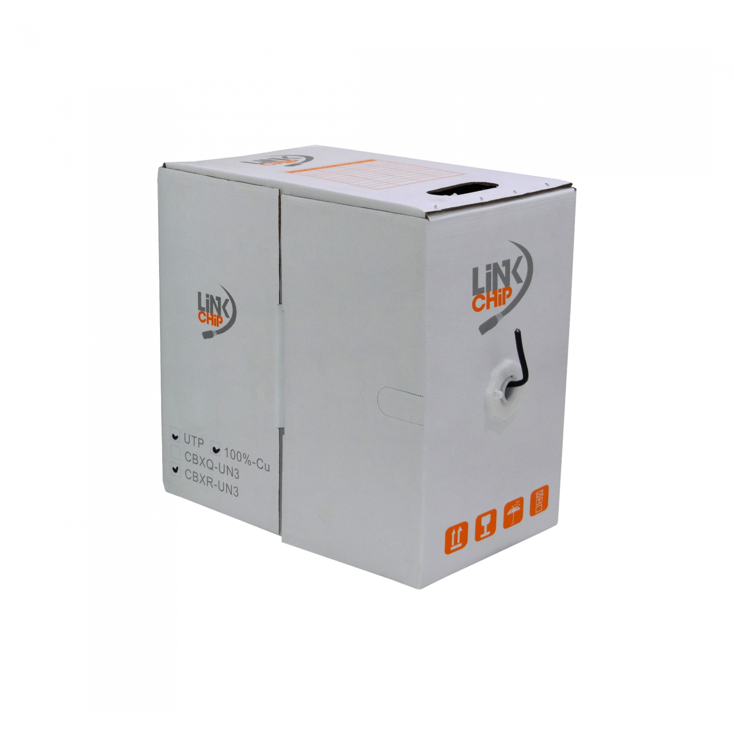 CBXR-UN3 LINKCHIP 0,57mm sim-Cat6 PE Exterior Negro Cable UTP 305mt Cobre Sólido