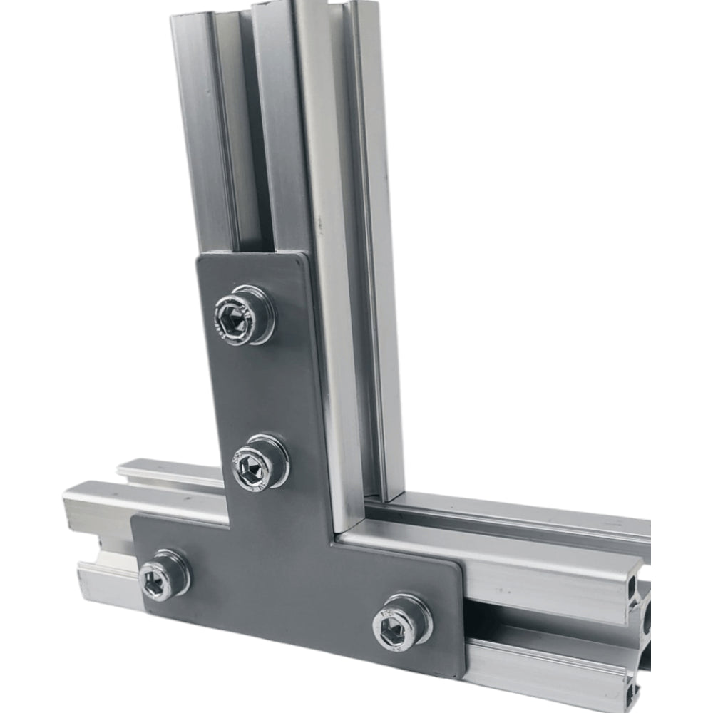 Placa Unión tipo T para perfil 40 mm mate (pack 2 und)