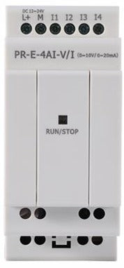 Módulo de Expansión PR-E-4AI-V/I, 4 Entradas Análogas 0-10V o 0-20mA, Alimentación DC12-24V, Rievtech
