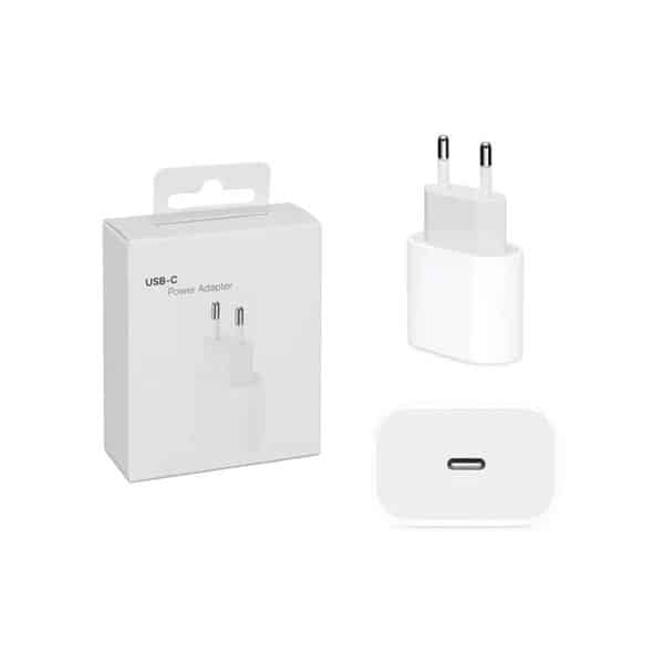 Adaptador de Energía USB Tipo C de Recarga Acelerada 20W Compatible con iPhone