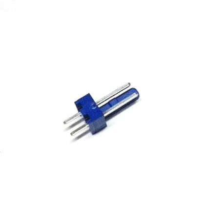 Conector de Acoplamiento Azul Tipo Macho 2 Vías Alineados .100″
