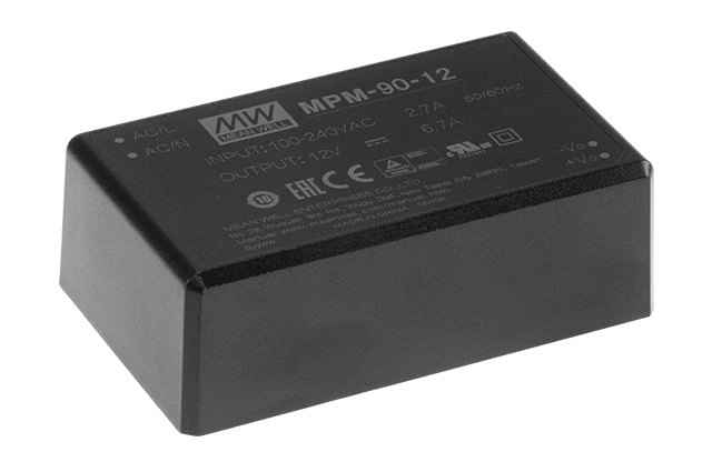 Fuente de poder modular médica 90W MPM-90 - Bloque Terminal - 24V