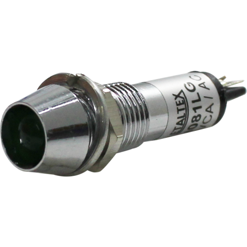 Indicador luz piloto 8mm cromado serie TPN-08 - Rojo - 110VAC/VDC