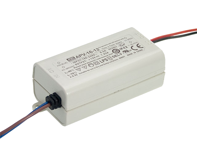 Driver LED plástico voltaje 16W APV-16 - 15V