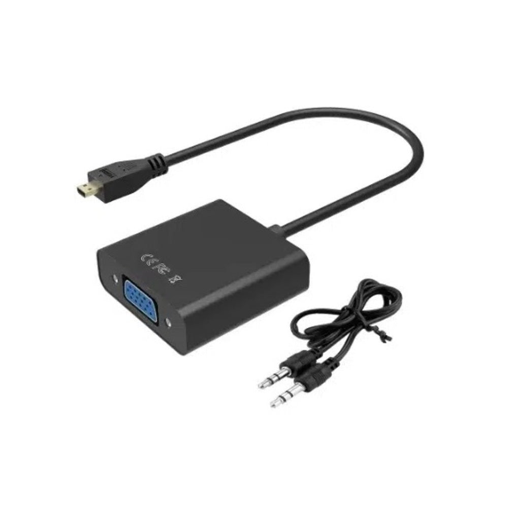 Convertidor de Micro HDMI hacia VGA incluye Transmisión de Sonido