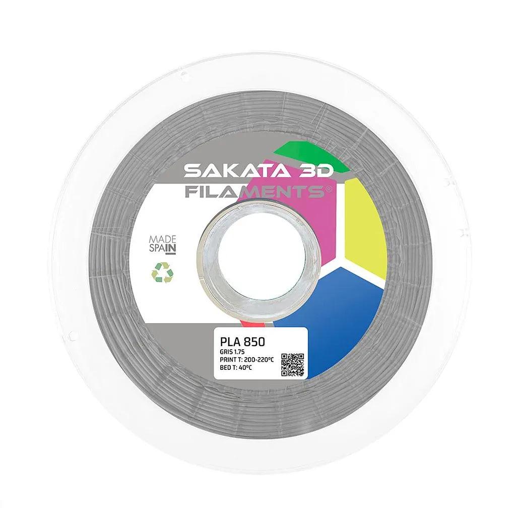 Filamento PLA 850 Tonalidad Gris 1.75mm 1kg – Sakata 3D