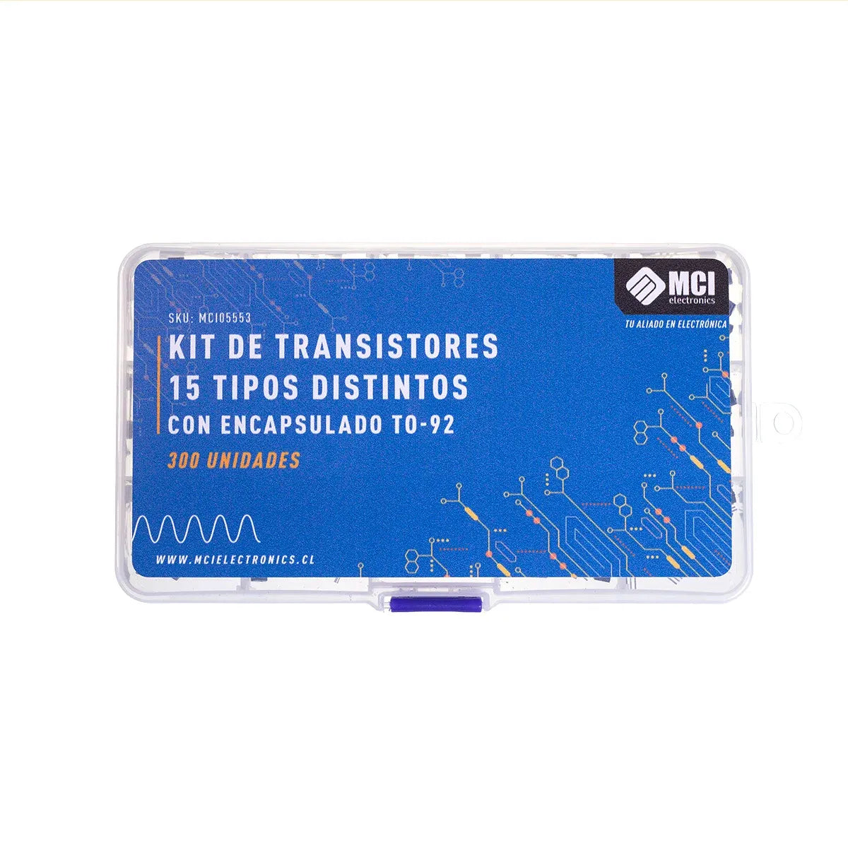 Colección de 15 Variedades de Transistores con Formato TO-92, Cantidad Total 300 Piezas