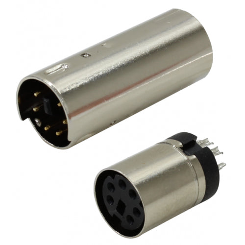 Conectores circulares mini DIN inyectado para cable volante 6 vías - macho