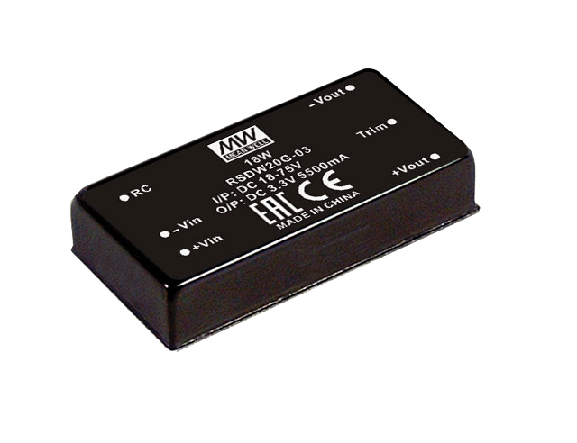 Conversor DC-DC módulo DIP ferroviario 20W RSD-RDDW20 - 18 a 75VDC - ±5V