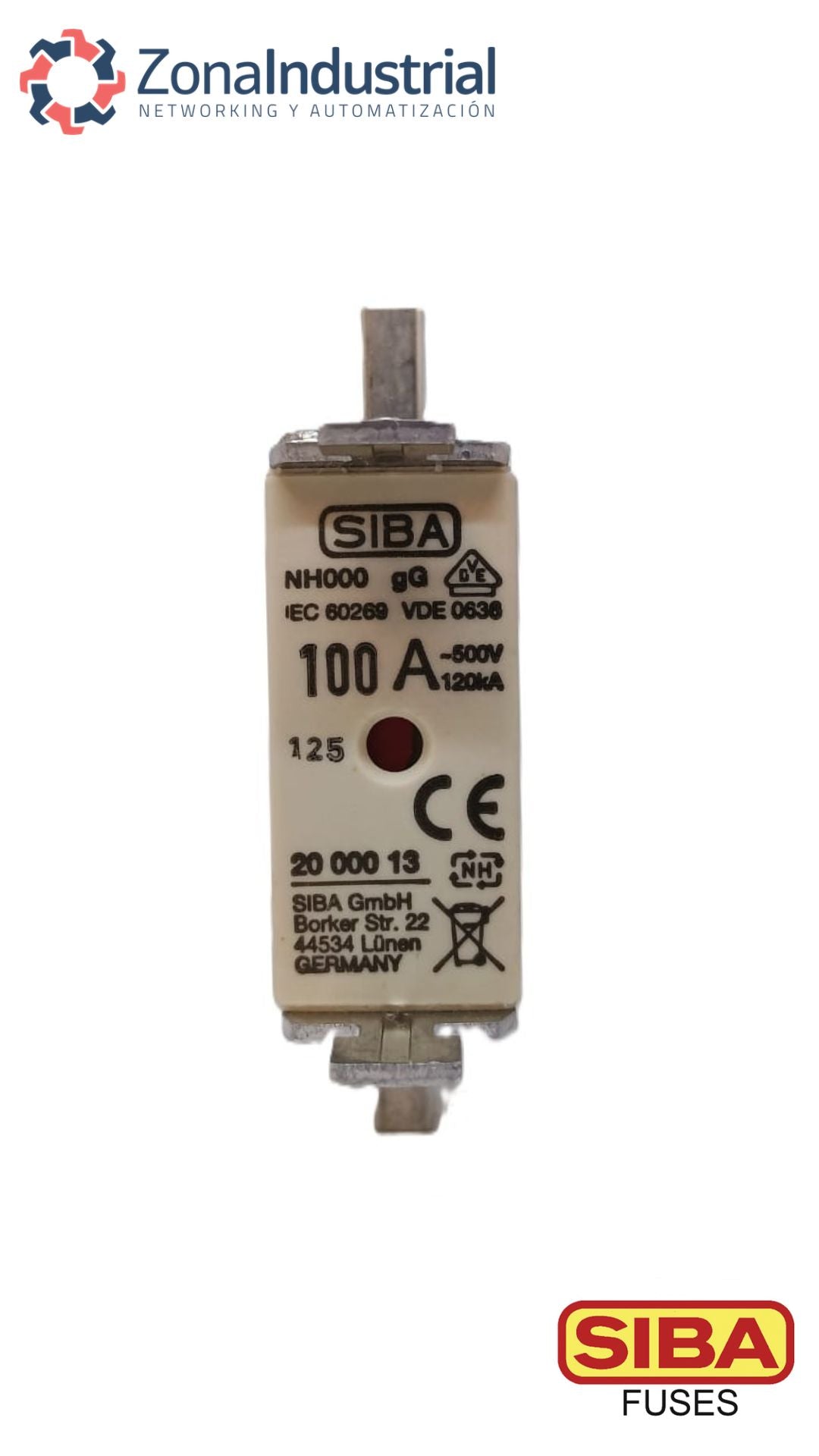 Base porta fusible desconectable en carga NH00 / NH000, 3 polos, panel, 160A 690V AC / 440VDC (Seccionador fusible)