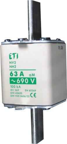 Fusible tamaño NH00C KTF; curva AM ; marca ETI; 690V - 25A