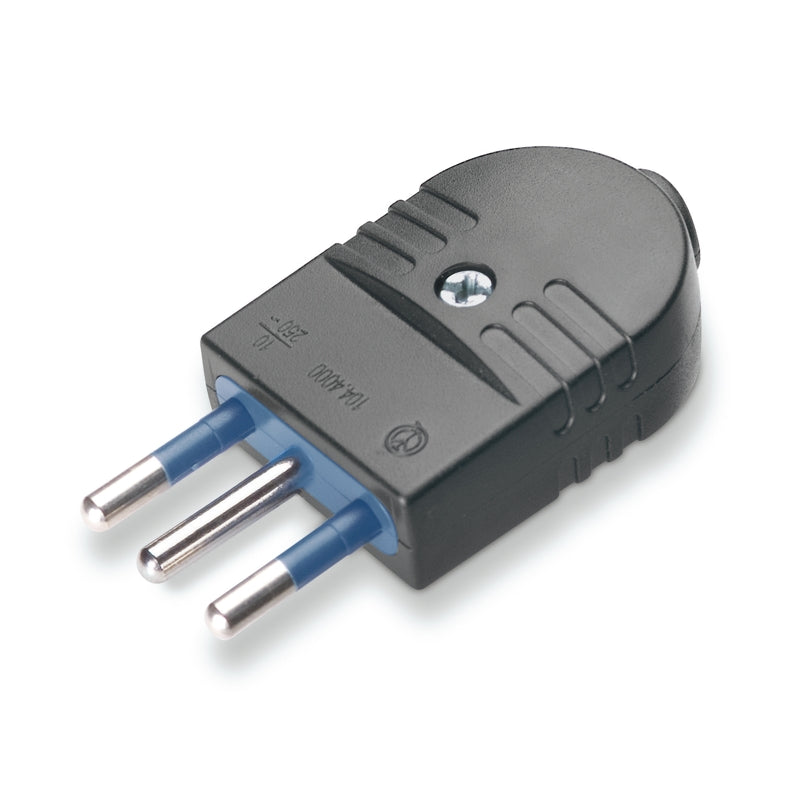 ENCHUFE MACHO VOLANTE 2P+T 16A 220-250V AC Negro LIBRE DE HALOGENO