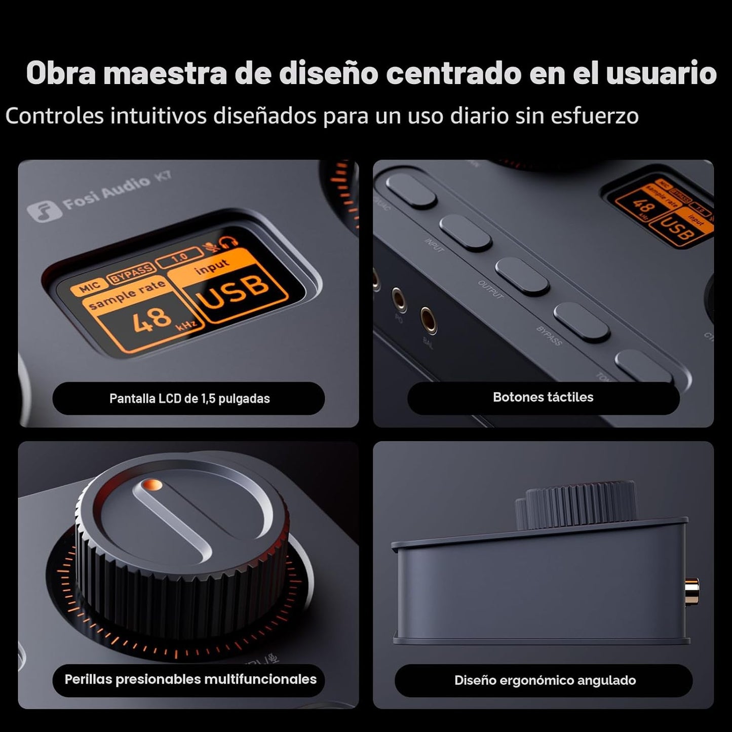 Procesador Conversor DAC Audífonos de Alta Fidelidad USB-C Inalámbrico – Fosi Audio K7