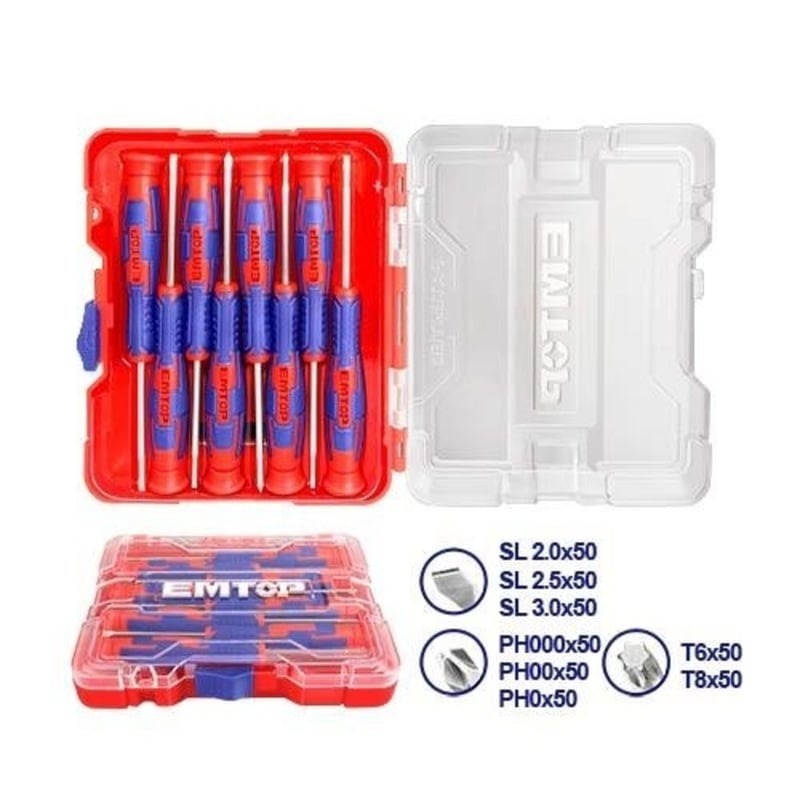 Colección de 8 Destornilladores de Precisión Técnicos – Emtop
