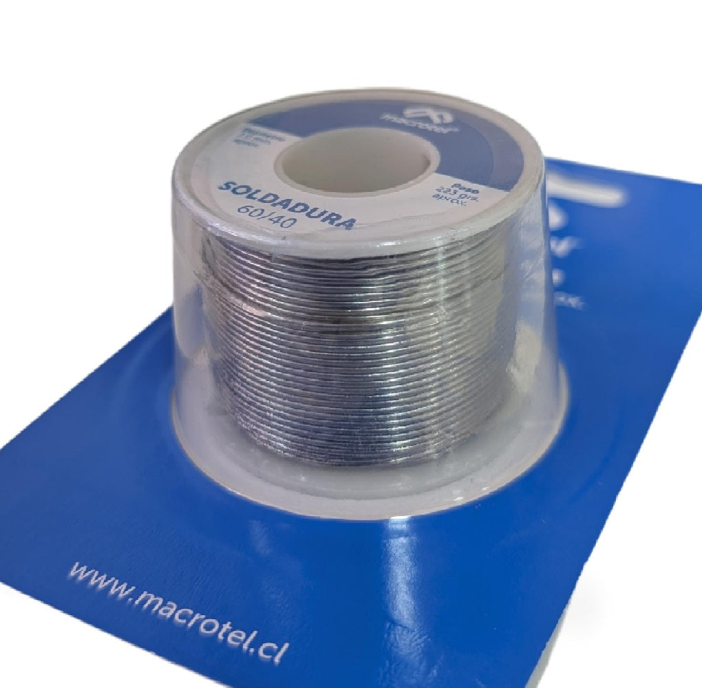 Estaño para Soldar Bobina 1mm/223g Aleación 60/40 – Macrotel MS-0550