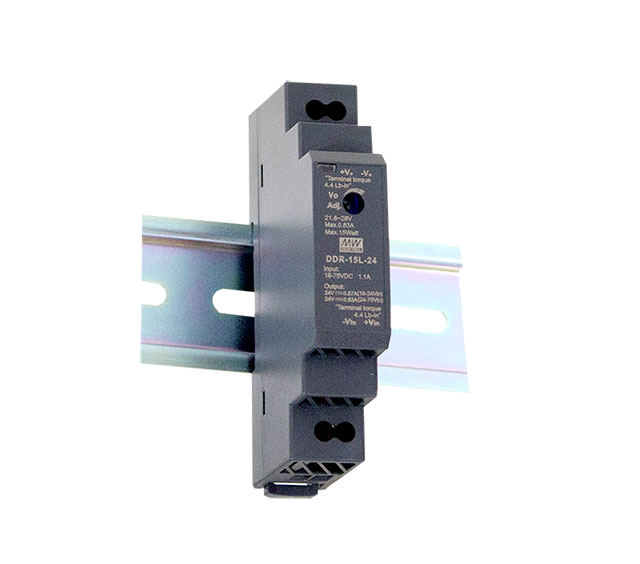 Conversor DC-DC riel DIN 15W DDR-15 - 18 a 75VDC - 15V