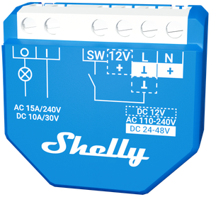 Shelly Wave 1 Mini LR US – Interruptor Inteligente Z-Wave Compacto con Contacto Seco