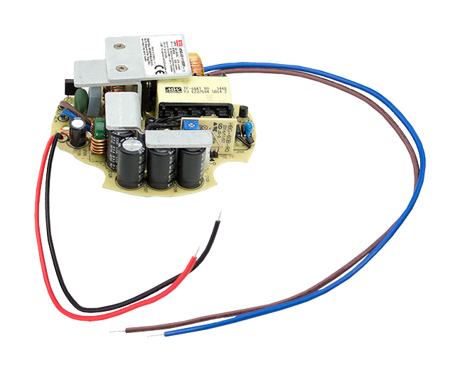 Driver LED carcasa circular open frame 60W HBG-60P - 1050mA (comúnmente usado)