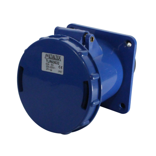 Enchufe industrial hembra socket panel 220 a 250VAC 16 a 63A serie TLR - 16A - 3P+T - 9H