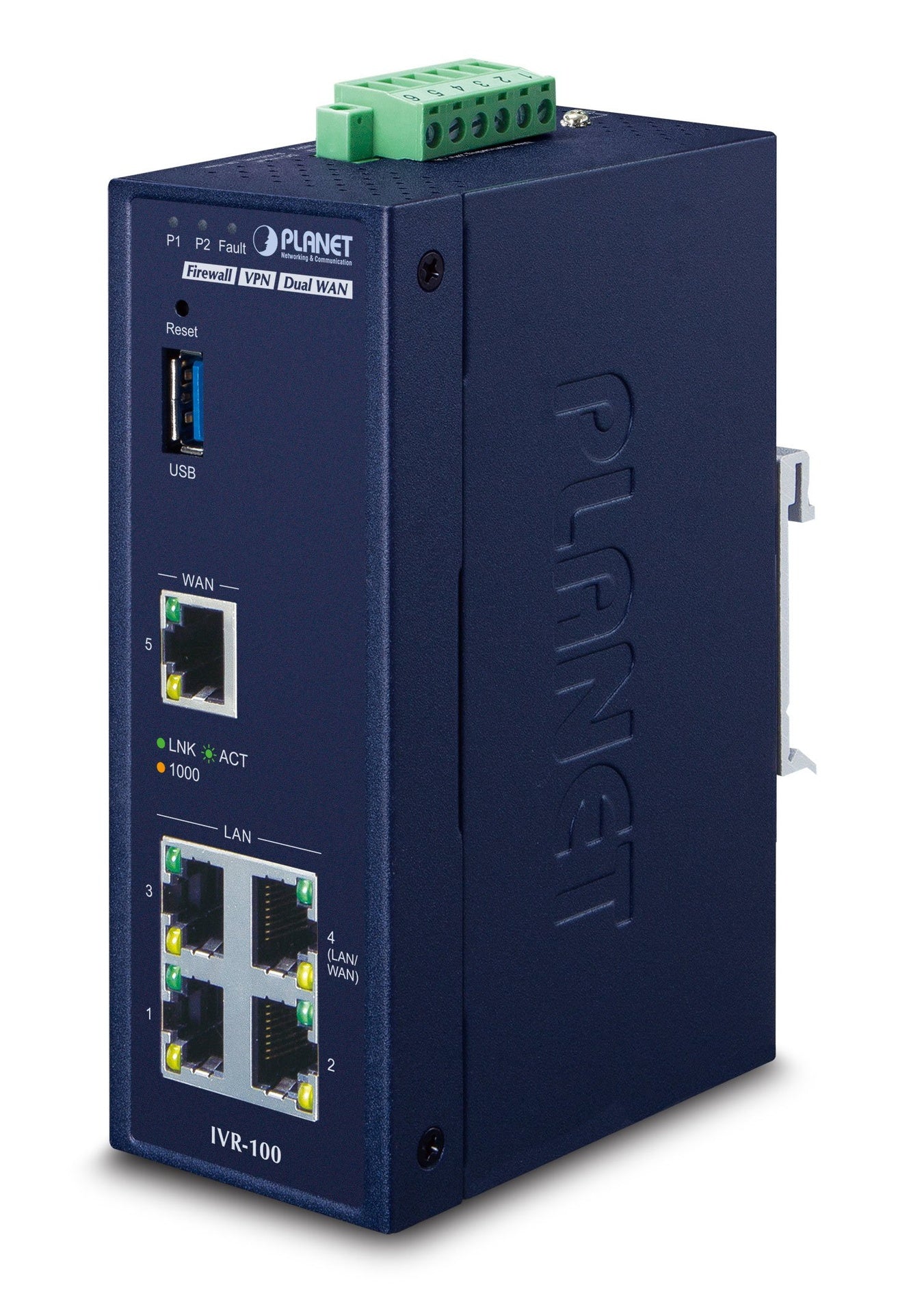 Puerta de Enlace de Seguridad VPN Industrial de 5 Puertos 10/100/1000T