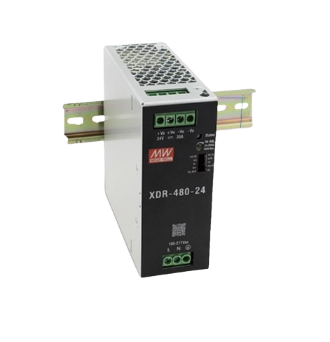 Fuente de Poder Industrial DIN Rail 480W MEAN WELL XDR-480 - 12V