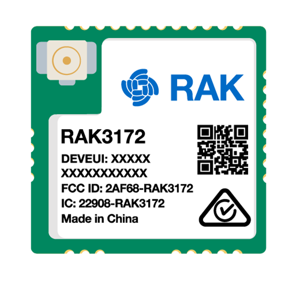 Módulo RAK3172 STM32WLE5 para LoRaWAN® - RAK3172-T con TCXO ±0.5ppm / sin IPEX
