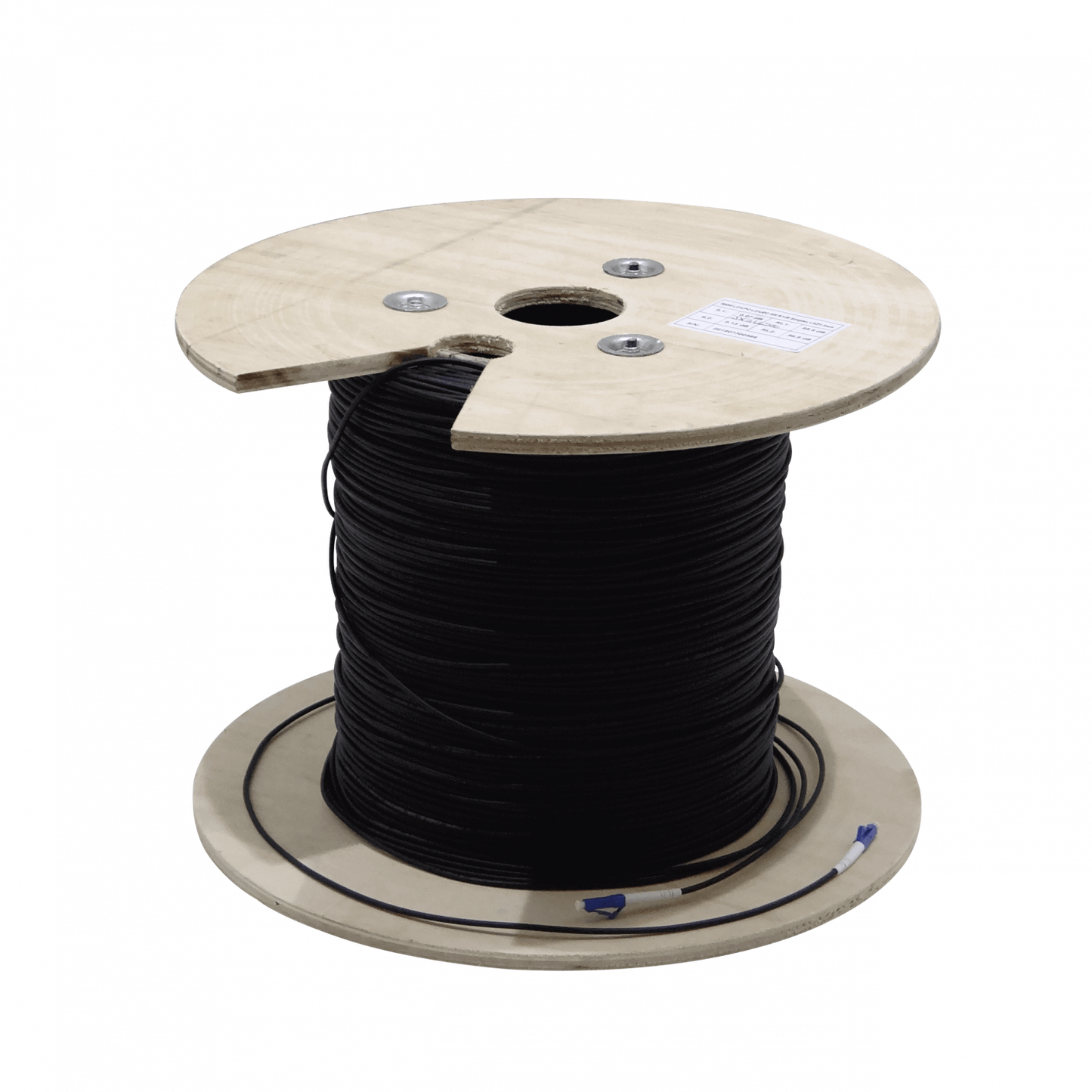 JXSLL500 Cable de fibra óptica monomodo G657A2 SM de 1 hilo con conectores LC-LC, 500 metros, tipo exterior GJYFJH de 3mm