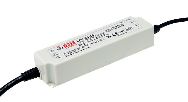 Driver LED plástico voltaje PFC IP67 60W LPF-60 - 54V