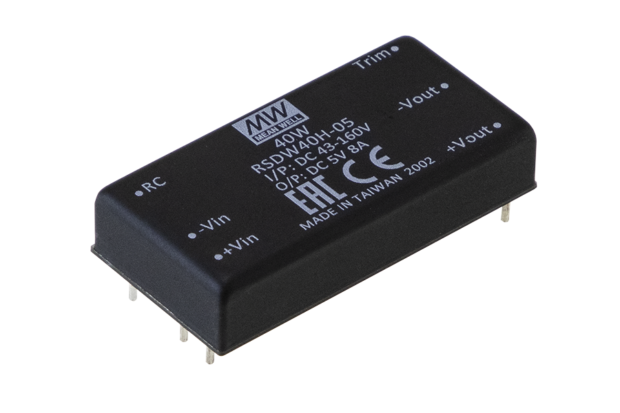 Conversor DC-DC módulo DIP ferroviario 40W RSD-RDDW40 - 18 a 75VDC - 12V