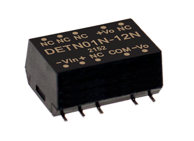 Conversor DC-DC SMD no regulado 1W DETN01-N - 10.8 a 13.2VDC - ±12V
