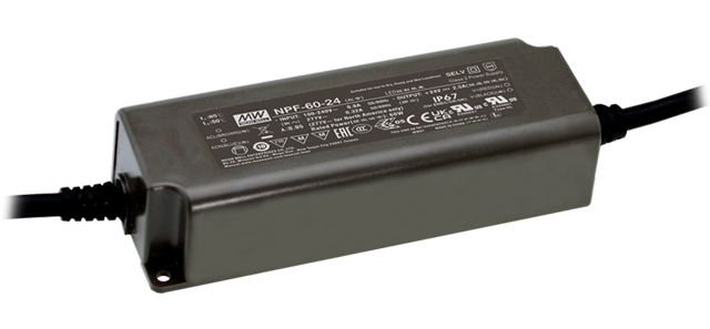 Driver LED plástico voltaje PFC IP67 60W NPF-60 - 15V