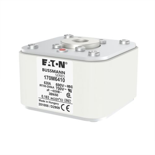 Fusible rápido Bussmann 630 A, 690 V, size 3, aR, rosca M12
