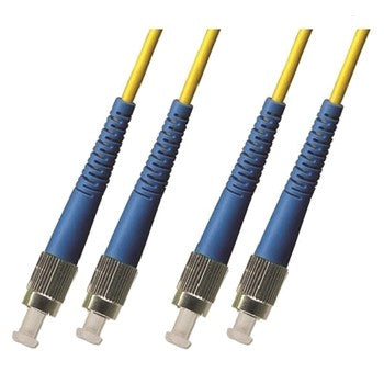 FC/UPC-FC/UPC Duplex SM 9/125 Fiber Patch Cable, 2.0mm Riser Yellow Jacket, 3M