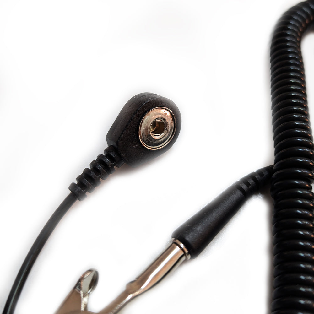 Conector Banana 3mm a Clip 4mm para Tapete Disipativo Electrostático
